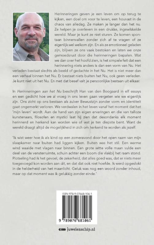 Achterkant van Herinneringen aan het nu