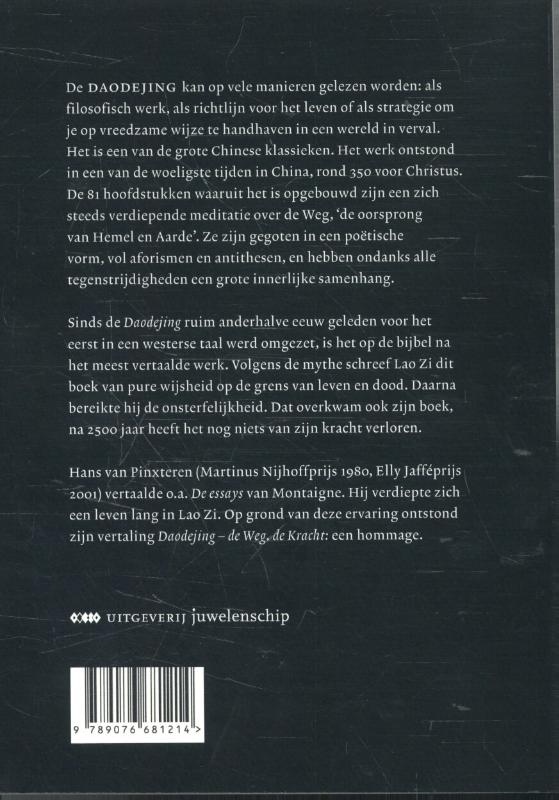 Achterkant van Daodejing