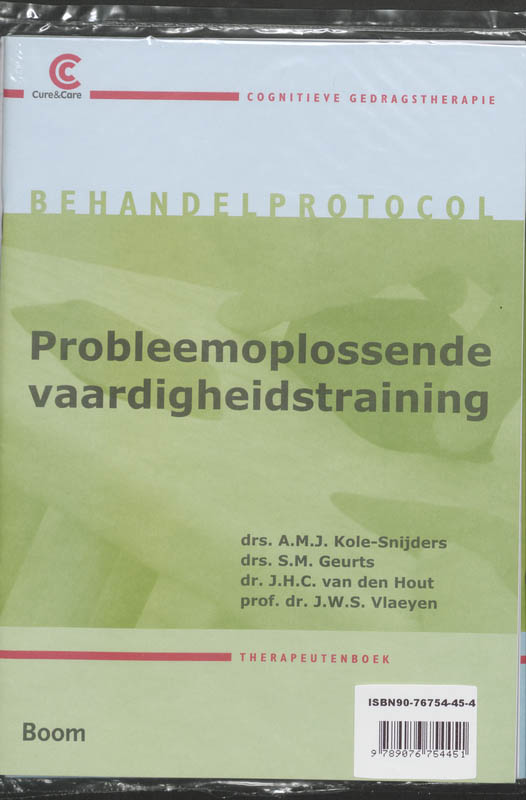 Achterkant van Behandelprotocol probleemoplossende vaardigheidstraining
