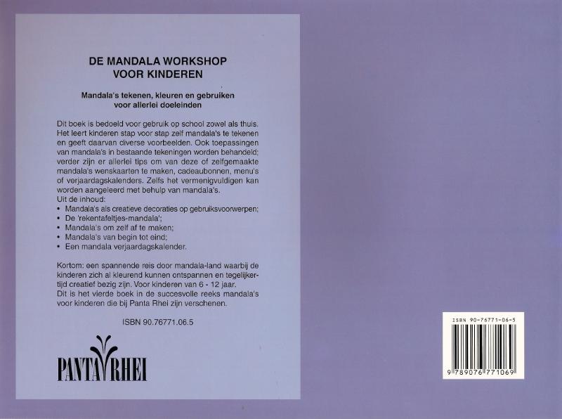 Achterkant van De mandala workshop voor kinderen