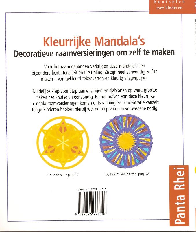 Achterkant van Kleurrijke mandala's