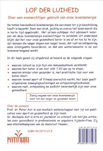 Achterkant van Lof der Luiheid
