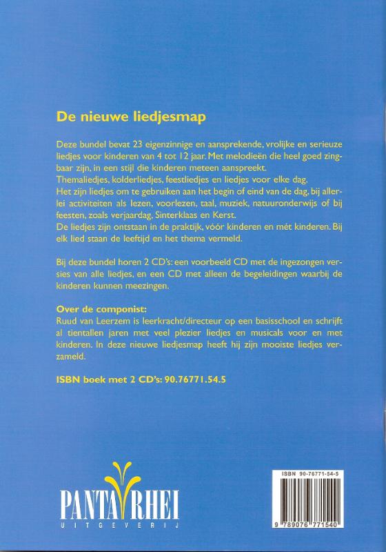 Achterkant van De nieuwe liedjesmap