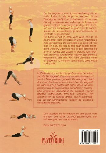 Achterkant van Gezond en fit met de zonnegroet