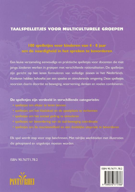 Achterkant van Taalspelletjes voor multiculturele groepen