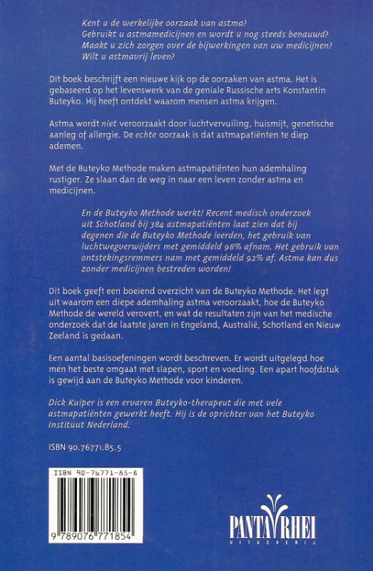 Achterkant van Leven zonder astma