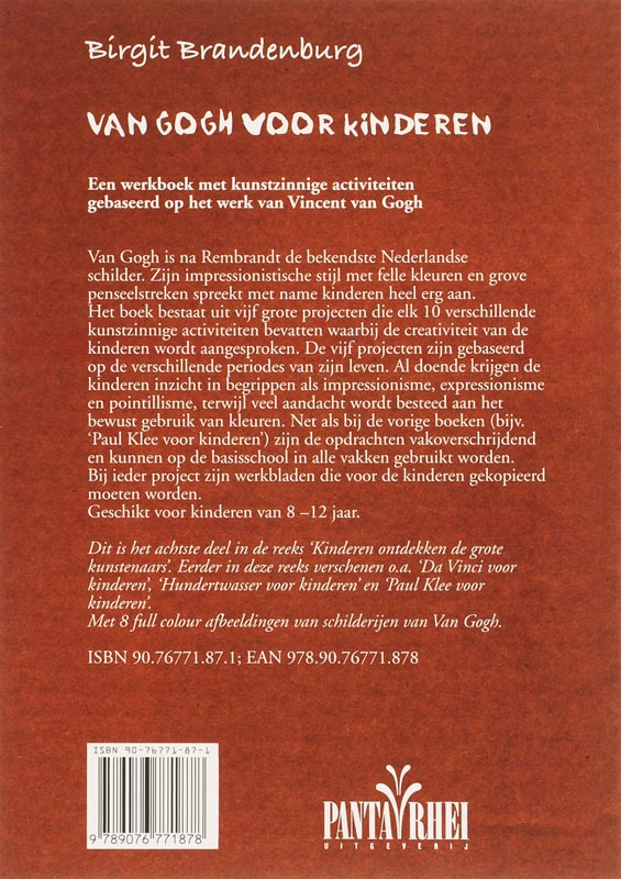 Achterkant van Van Gogh voor kinderen