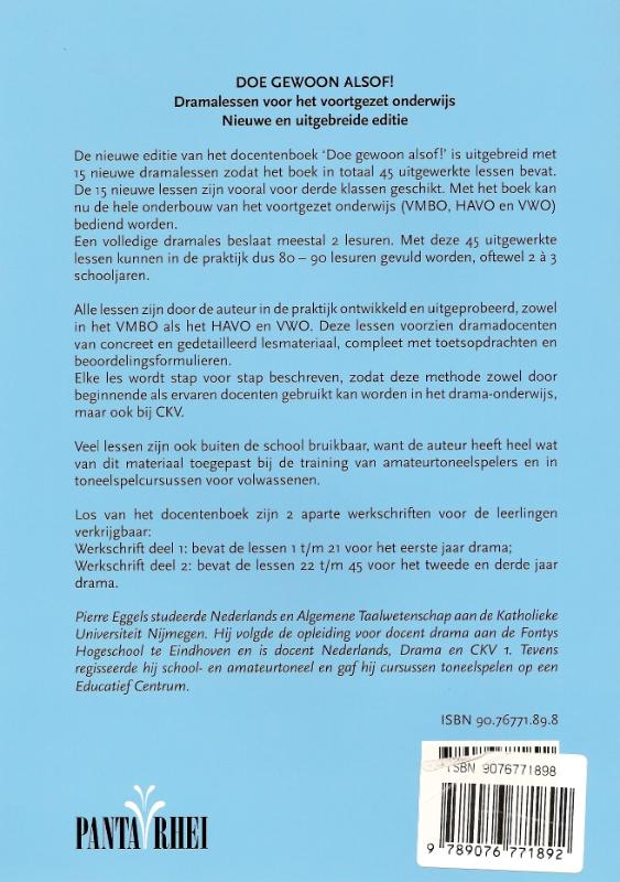 Achterkant van Doe gewoon alsof!