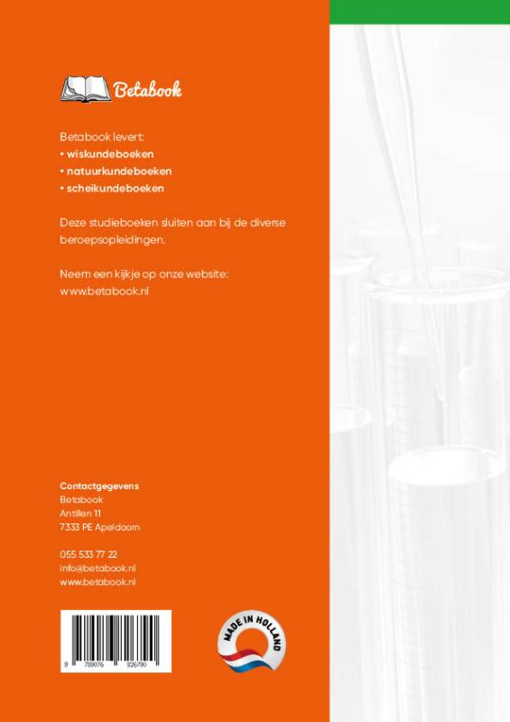 Achterkant van Scheikunde B