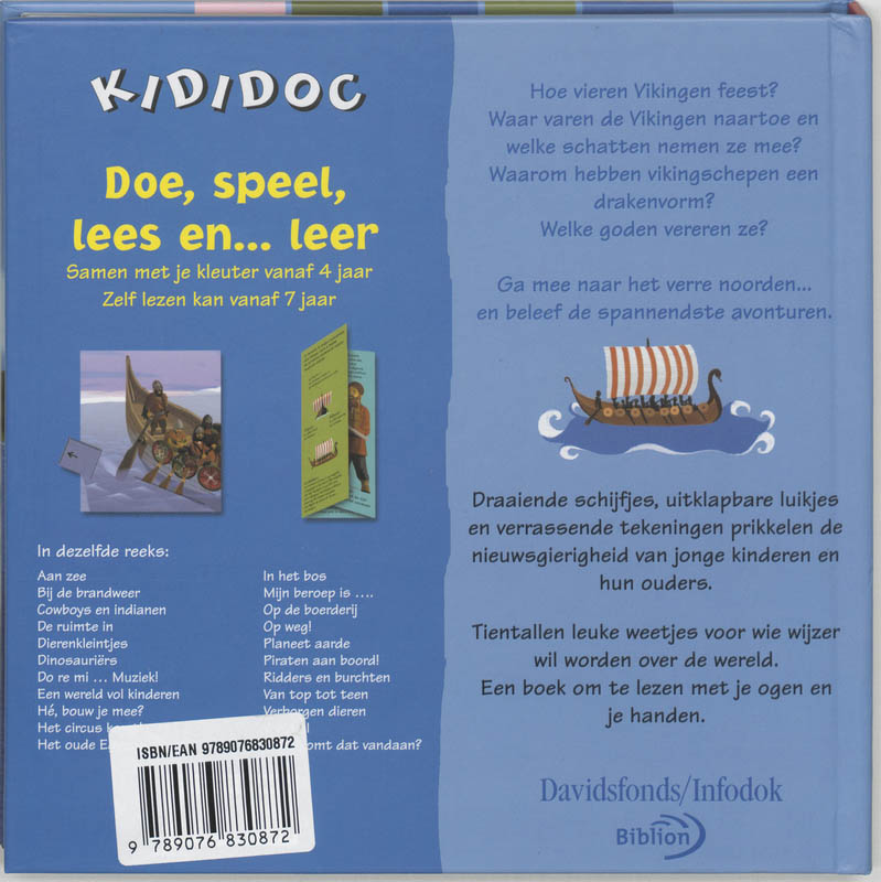 Achterkant van De Vikingen komen