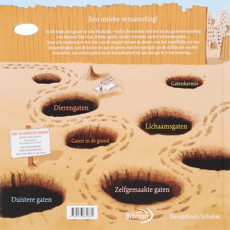 Achterkant van Een boek vol gaten