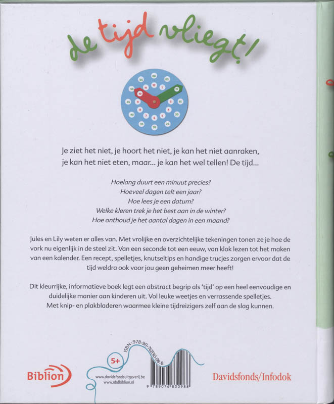 Achterkant van De tijd vliegt!