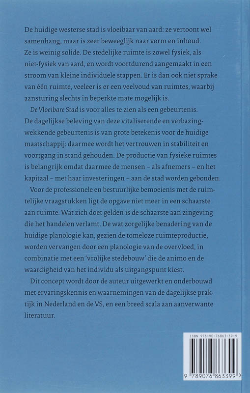 Achterkant van De Vloeibare Stad