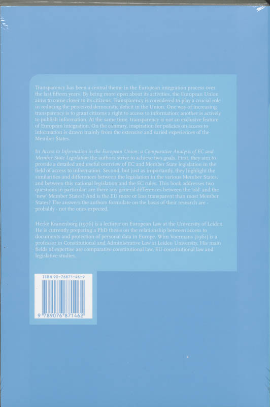 Achterkant van Access to Information in the European Union