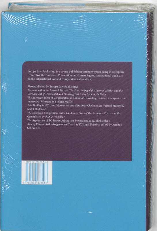 Achterkant van The Use and Utility of International Arbitration in EC Commission Merger Remedies