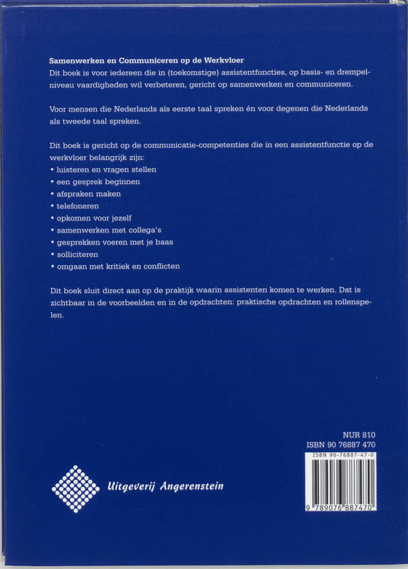 Achterkant van Samenwerken & communiceren op de werkvloer