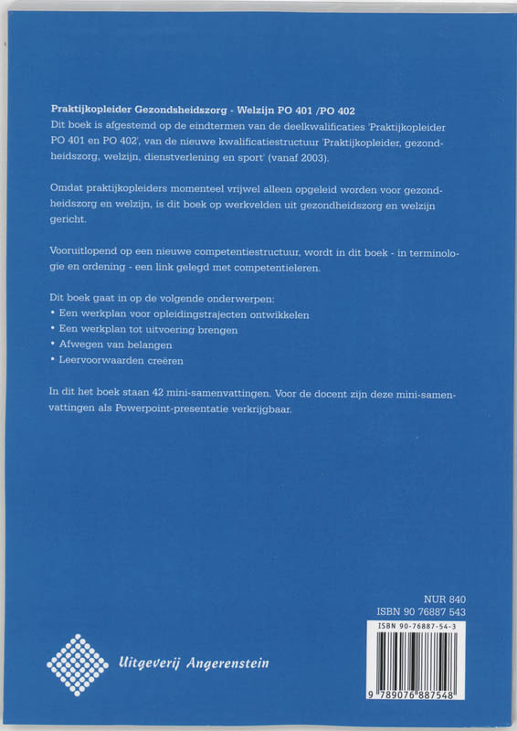 Achterkant van PO 401 /PO 402