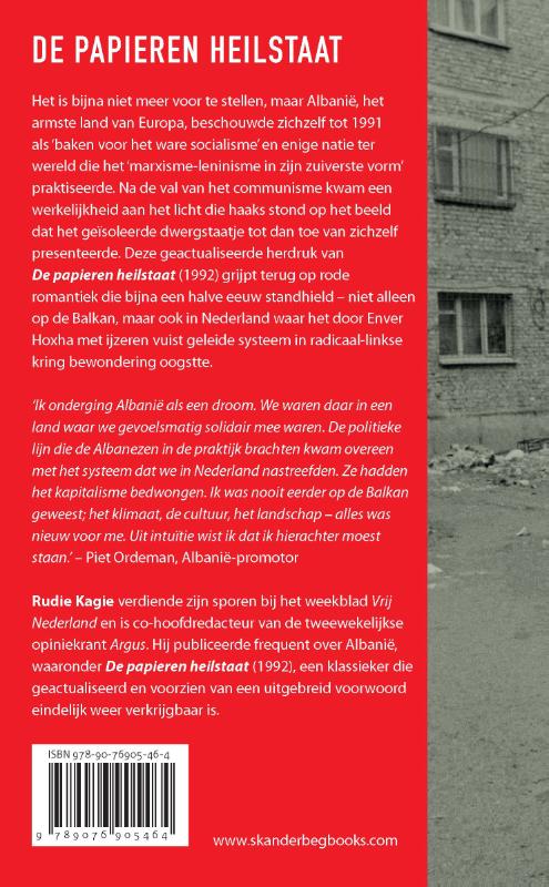 Achterkant van De papieren heilstaat