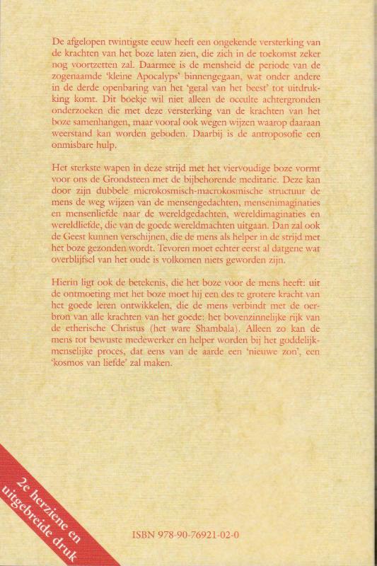 Achterkant van De ontmoeting met het boze/ De grondsteen van het goede