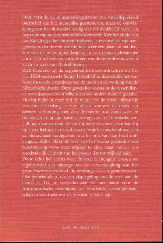Achterkant van Het karma-onderzoek van Rudolf Steiner en de opgaven van de Antroposofische Vereniging