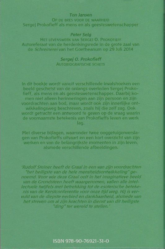 Achterkant van Op de bres voor de waarheid