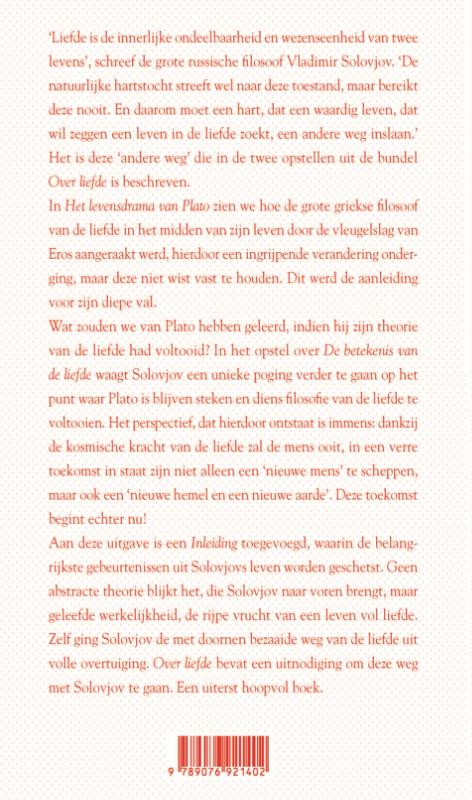 Achterkant van Over liefde