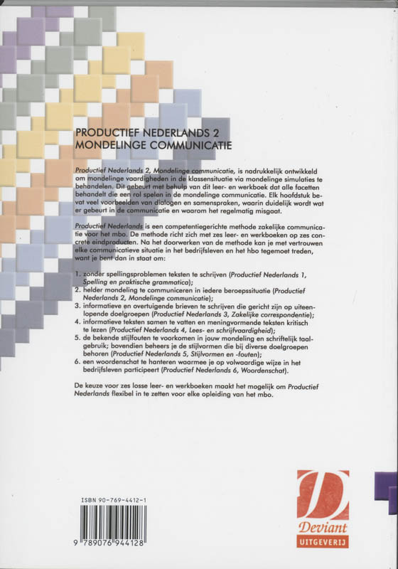 Achterkant van 2 Mondelinge communicatie