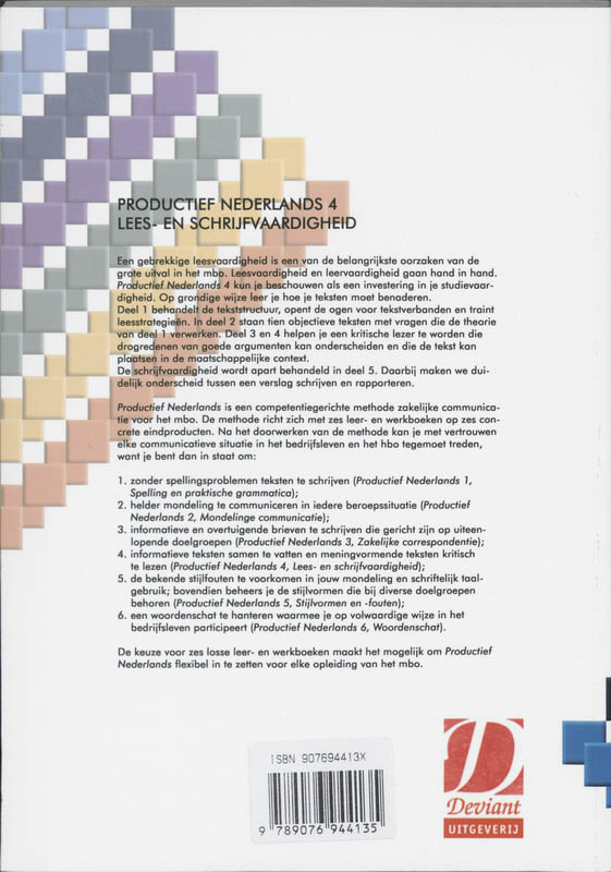 Achterkant van 4 Lees-en schrijfvaardigheid