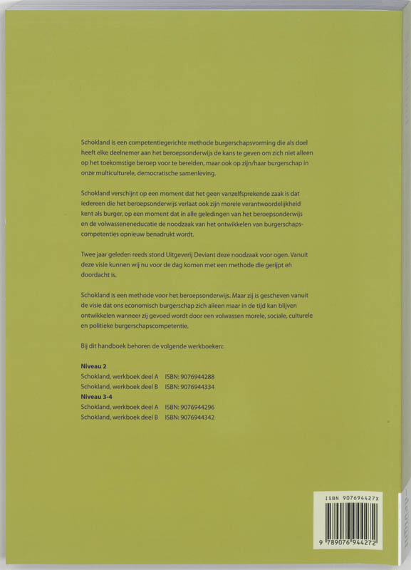 Achterkant van Handboek