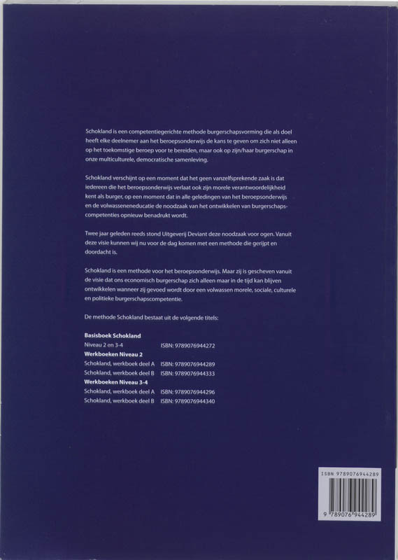 Achterkant van Werkboek