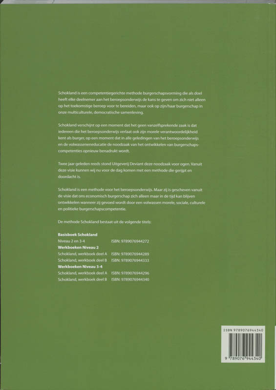 Achterkant van Werkboek