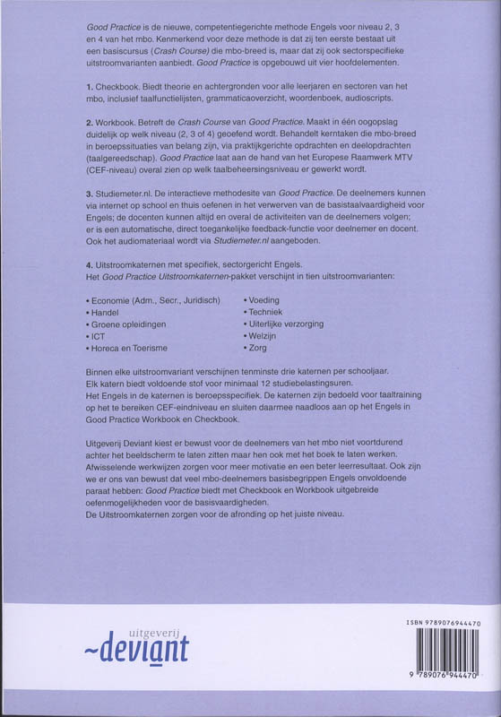 Achterkant van Uitstroomkatern Engels Handel 1