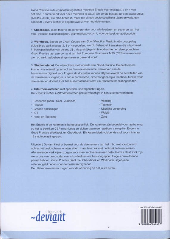 Achterkant van Uitstroomkatern Hotel, Toerisme en Voeding 1