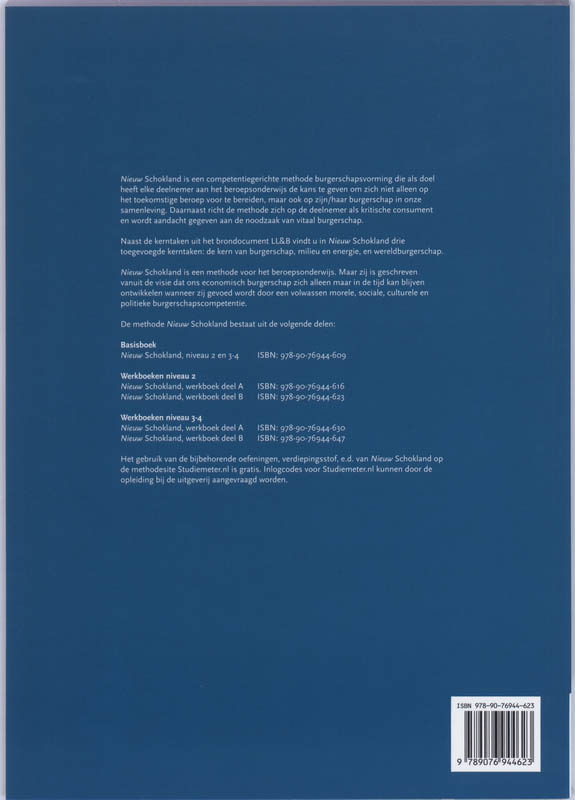 Achterkant van Werkboek B