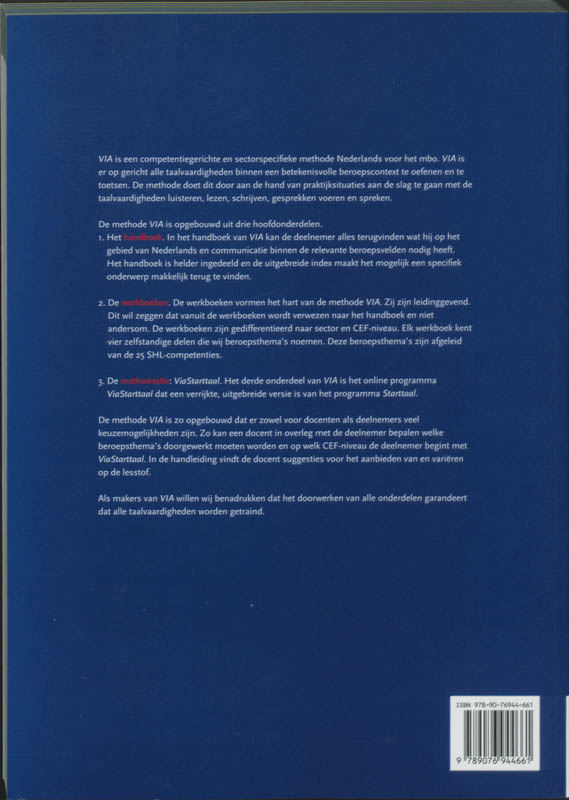 Achterkant van Werkboek
