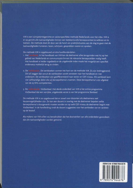 Achterkant van Werkboek