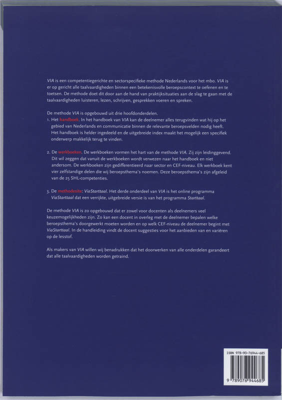 Achterkant van Werkboek
