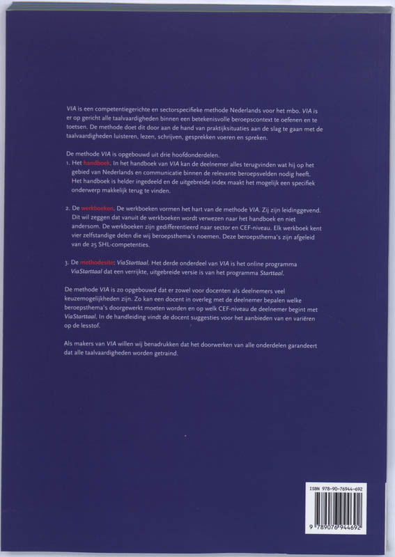 Achterkant van Werkboek
