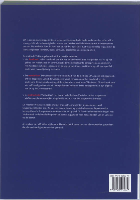 Achterkant van Werkboek
