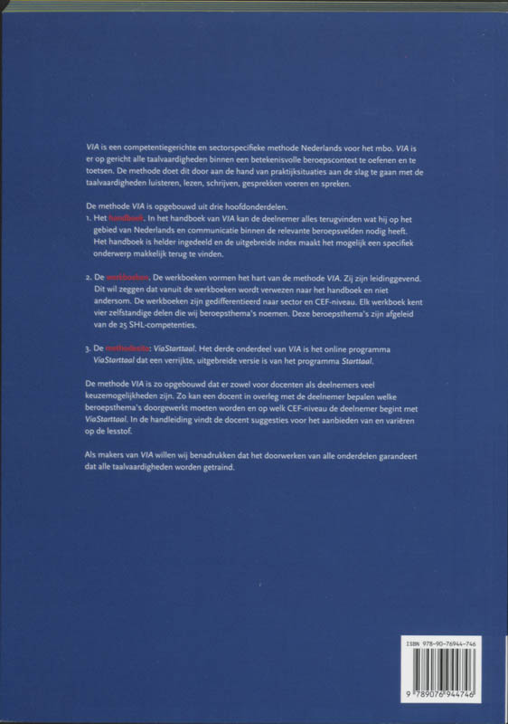 Achterkant van Werkboek