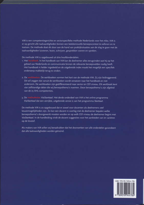 Achterkant van Werkboek