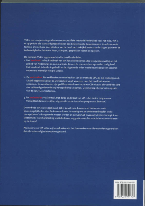 Achterkant van Werkboek