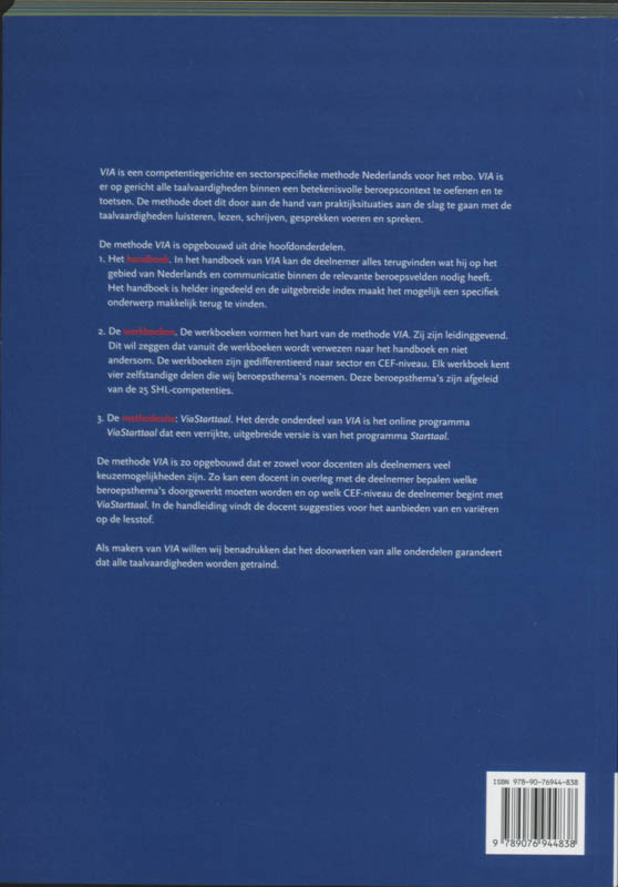 Achterkant van Werkboek