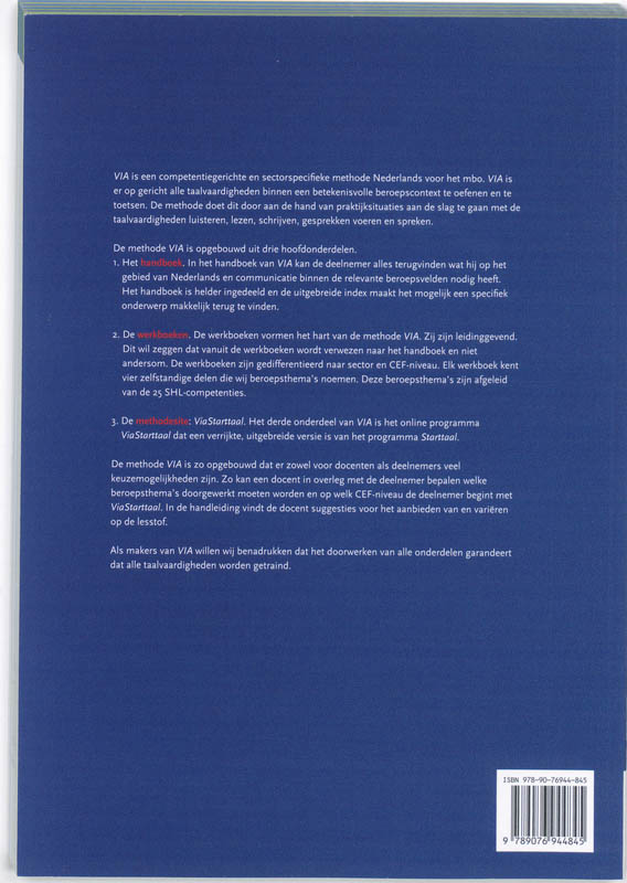 Achterkant van Werkboek