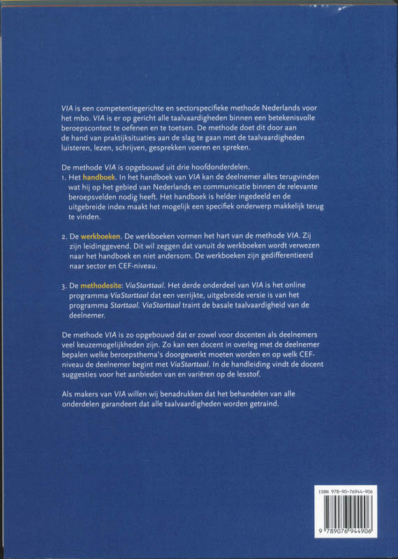 Achterkant van Werkboek