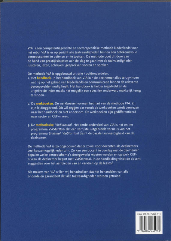 Achterkant van Werkboek