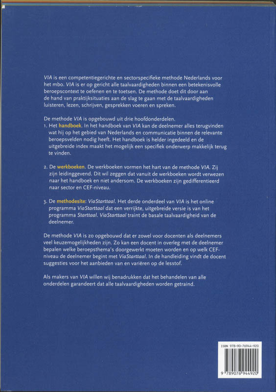 Achterkant van b2 BBL Werkboek