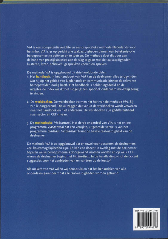 Achterkant van Werkboek
