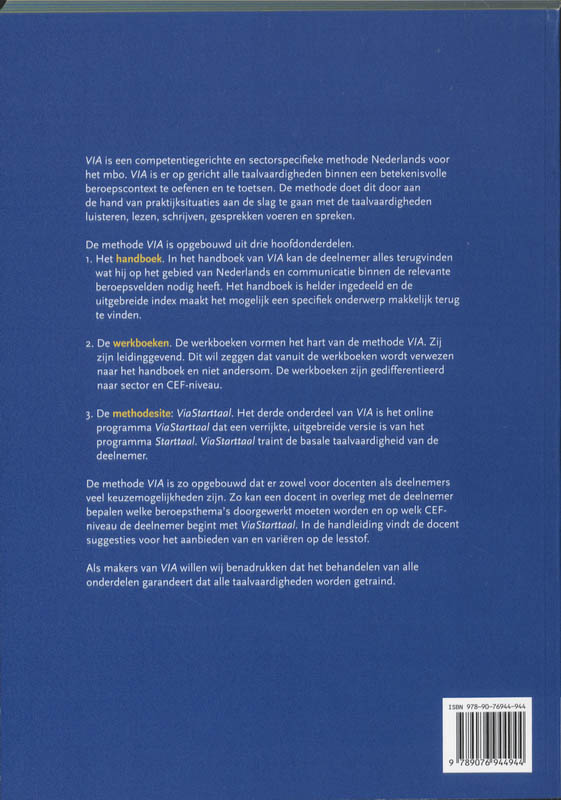 Achterkant van Werkboek