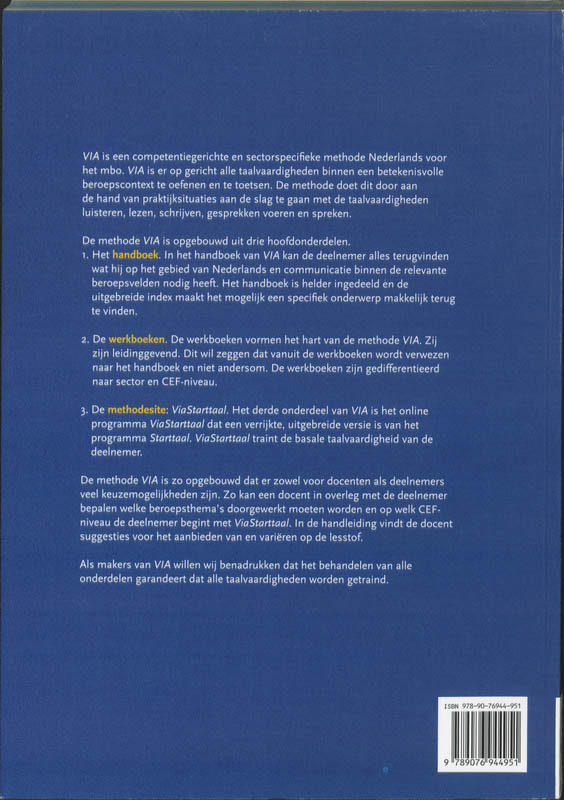 Achterkant van Werkboek